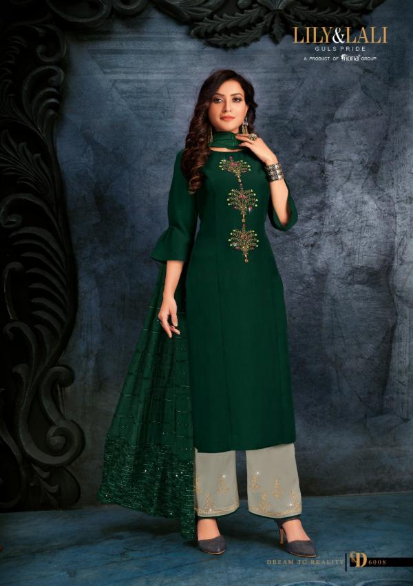 Lily & Lali Muskan-Bember-Silk-Designer-Kurti-With-Bottom-And-Dupatta